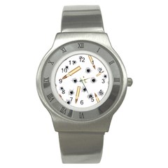 Bulletsnbulletholes Stainless Steel Watch (slim) by misskittys