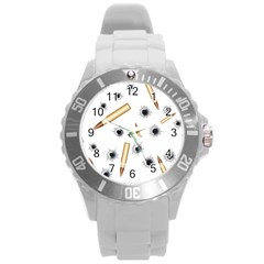 Bulletsnbulletholes Plastic Sport Watch (large) by misskittys