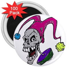 Vaping Jester 3  Button Magnet (100 Pack) by VapeHead