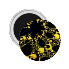 Special Fractal 04 Yellow 2 25  Button Magnet by ImpressiveMoments