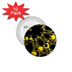 Special Fractal 04 Yellow 1 75  Button (10 Pack) by ImpressiveMoments