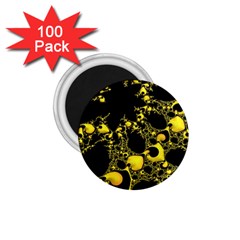 Special Fractal 04 Yellow 1 75  Button Magnet (100 Pack) by ImpressiveMoments