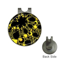 Special Fractal 04 Yellow Hat Clip With Golf Ball Marker by ImpressiveMoments