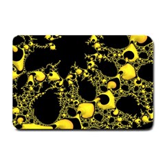 Special Fractal 04 Yellow Small Door Mat by ImpressiveMoments