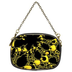 Special Fractal 04 Yellow Chain Purse (two Sided)  by ImpressiveMoments