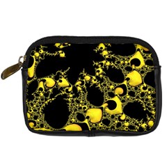 Special Fractal 04 Yellow Digital Camera Leather Case by ImpressiveMoments