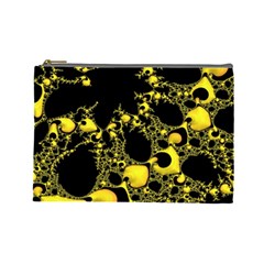 Special Fractal 04 Yellow Cosmetic Bag (large) by ImpressiveMoments