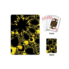 Special Fractal 04 Yellow Playing Cards (mini) by ImpressiveMoments