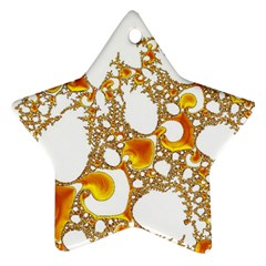 Special Fractal 04 Orange Star Ornament by ImpressiveMoments