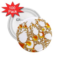 Special Fractal 04 Orange 2 25  Button (100 Pack) by ImpressiveMoments