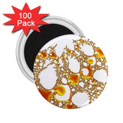 Special Fractal 04 Orange 2 25  Button Magnet (100 Pack) by ImpressiveMoments