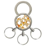 Special Fractal 04 Orange 3-Ring Key Chain Front