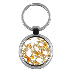 Special Fractal 04 Orange Key Chain (round) by ImpressiveMoments