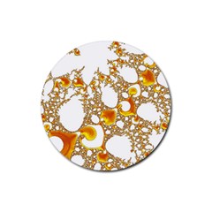 Special Fractal 04 Orange Drink Coasters 4 Pack (round) by ImpressiveMoments