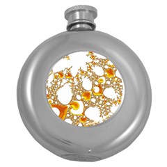 Special Fractal 04 Orange Hip Flask (round) by ImpressiveMoments