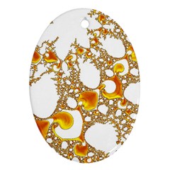 Special Fractal 04 Orange Oval Ornament (two Sides) by ImpressiveMoments