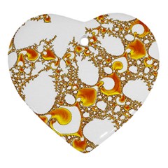 Special Fractal 04 Orange Heart Ornament (two Sides) by ImpressiveMoments