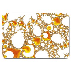 Special Fractal 04 Orange Large Door Mat by ImpressiveMoments