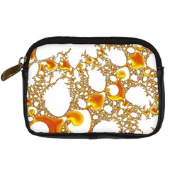 Special Fractal 04 Orange Digital Camera Leather Case by ImpressiveMoments