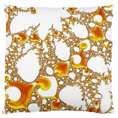 Special Fractal 04 Orange Large Cushion Case (two Sided)  by ImpressiveMoments