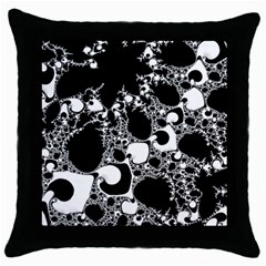 Special Fractal 04 B&w Black Throw Pillow Case by ImpressiveMoments