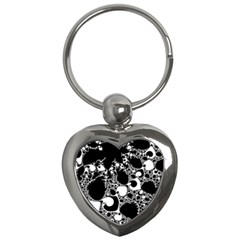 Special Fractal 04 B&w Key Chain (heart) by ImpressiveMoments