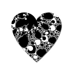 Special Fractal 04 B&w Magnet (heart) by ImpressiveMoments