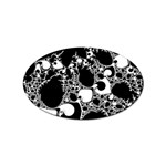 Special Fractal 04 B&w Sticker 100 Pack (Oval) Front