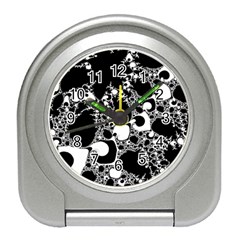 Special Fractal 04 B&w Desk Alarm Clock by ImpressiveMoments