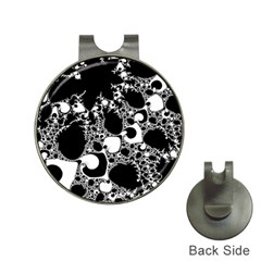 Special Fractal 04 B&w Hat Clip With Golf Ball Marker by ImpressiveMoments