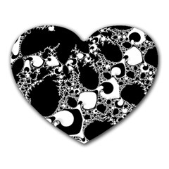 Special Fractal 04 B&w Mouse Pad (heart) by ImpressiveMoments