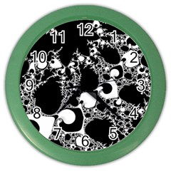 Special Fractal 04 B&w Wall Clock (color) by ImpressiveMoments