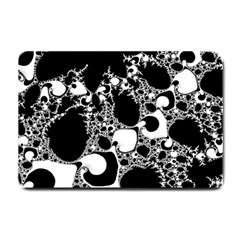 Special Fractal 04 B&w Small Door Mat by ImpressiveMoments