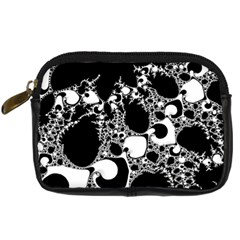 Special Fractal 04 B&w Digital Camera Leather Case by ImpressiveMoments