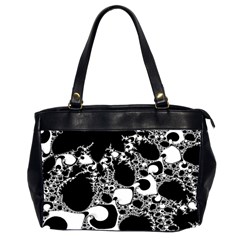 Special Fractal 04 B&w Oversize Office Handbag (two Sides) by ImpressiveMoments