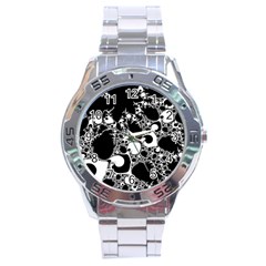 Special Fractal 04 B&w Stainless Steel Watch by ImpressiveMoments