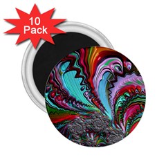 Special Fractal 02 Red 2 25  Button Magnet (10 Pack) by ImpressiveMoments