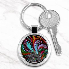 Special Fractal 02 Red Key Chain (round) by ImpressiveMoments