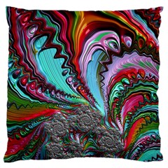 Special Fractal 02 Red Large Cushion Case (two Sided)  by ImpressiveMoments