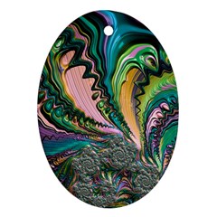 Special Fractal 02 Purple Oval Ornament by ImpressiveMoments