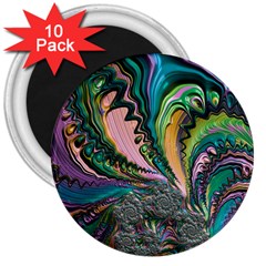 Special Fractal 02 Purple 3  Button Magnet (10 Pack) by ImpressiveMoments