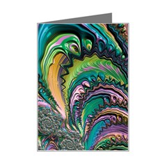 Special Fractal 02 Purple Mini Greeting Card