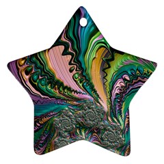 Special Fractal 02 Purple Star Ornament (two Sides) by ImpressiveMoments