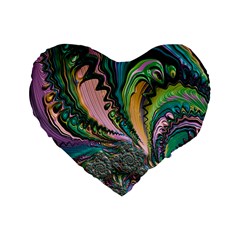 Special Fractal 02 Purple 16  Premium Heart Shape Cushion  by ImpressiveMoments