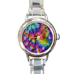 Radiant Sunday Neon Round Italian Charm Watch by ImpressiveMoments