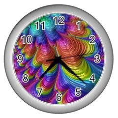 Radiant Sunday Neon Wall Clock (silver) by ImpressiveMoments