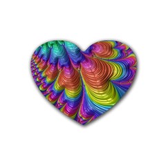 Radiant Sunday Neon Drink Coasters (heart) by ImpressiveMoments