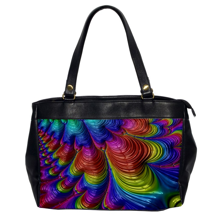 Radiant Sunday Neon Oversize Office Handbag (One Side)