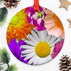 Lovely Flowers,purple Round Ornament by ImpressiveMoments