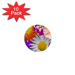 Lovely Flowers,purple 1  Mini Button Magnet (10 Pack) by ImpressiveMoments